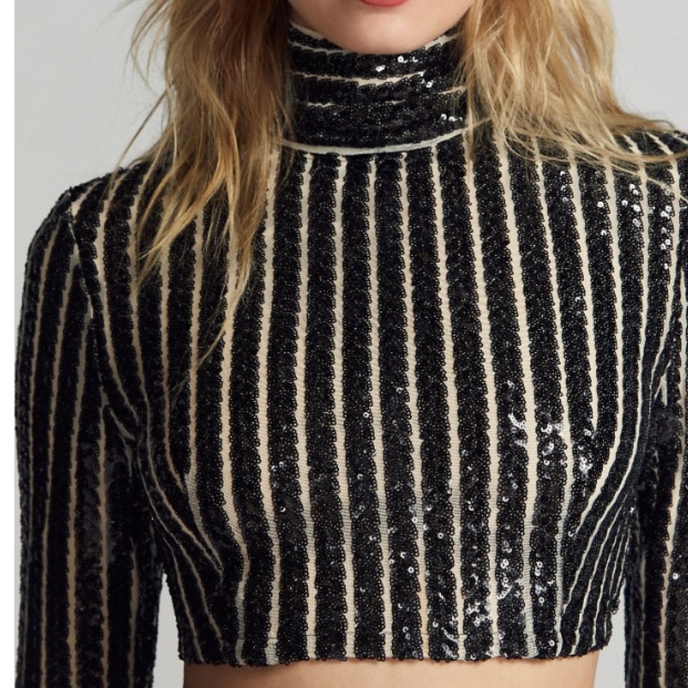 Stella Sequin two piece dress Free People small
